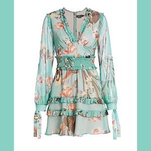 PatBO Carolina Ruffle Dress Size 8 NWT